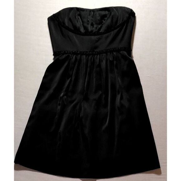 BCBG MAXAZRIA BLACK MINI COCKTAIL STRAPLESS BLACK DRESS SIZE 6 - Picture 1 of 6